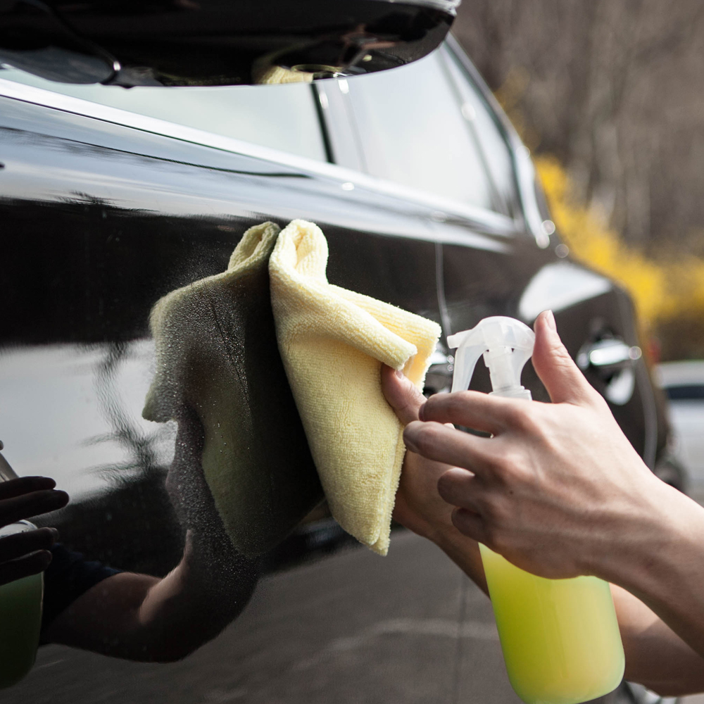 Purestar Two Face Buffing Towel Yellow-Mint - 04